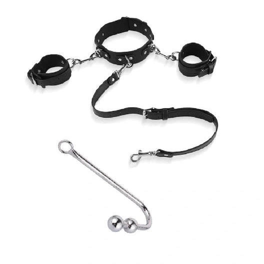 and Anal Elegant Collar 5334 with Cuffs Hook Beaded 0124